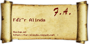 Für Alinda névjegykártya